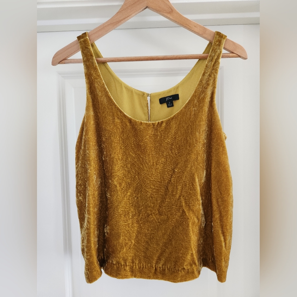 J. CREW Velvet Tank Top, Marigold